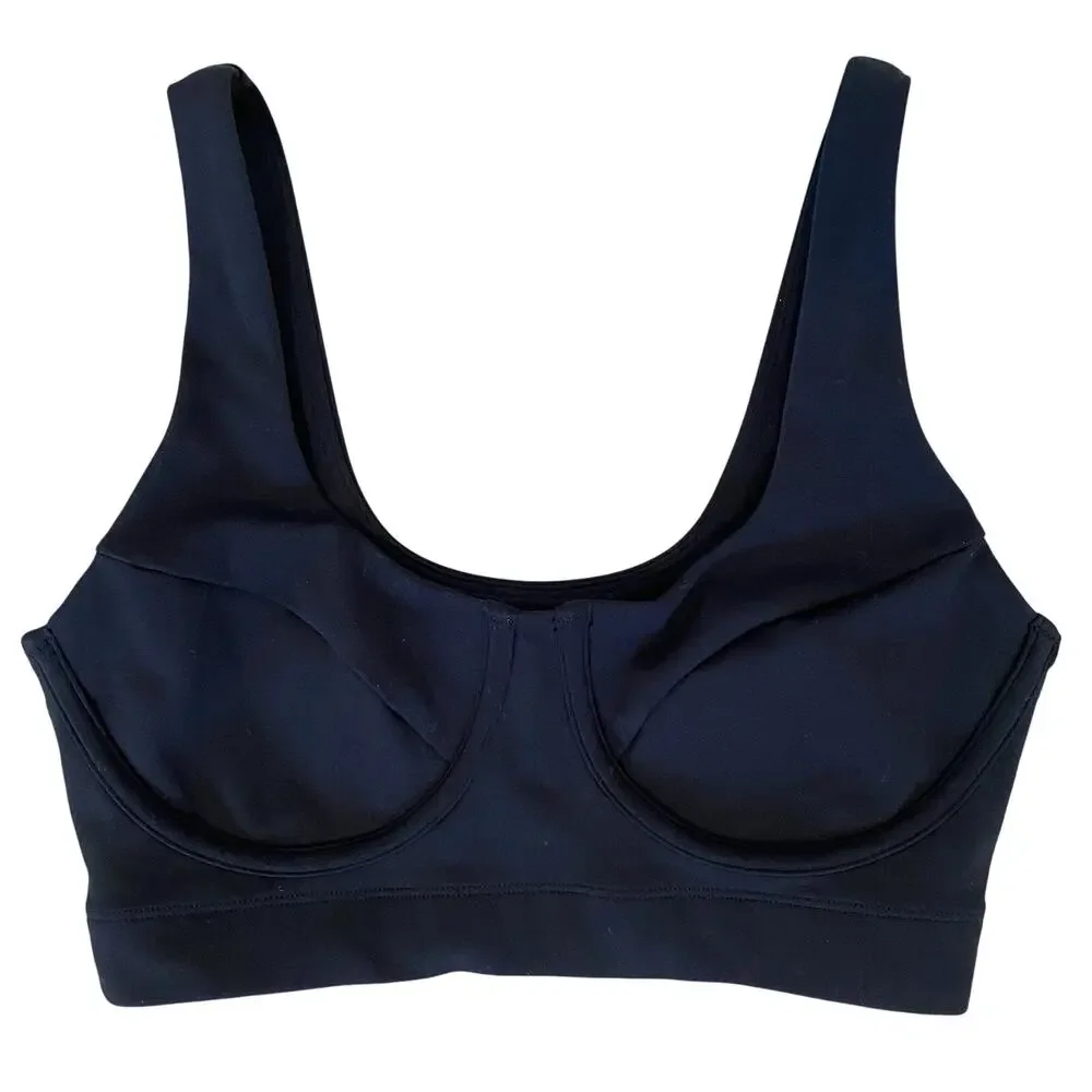 Spiritual Gangster Black Bustier Sports Bra Top Sz S Athleisure‎ Yoga Pilates